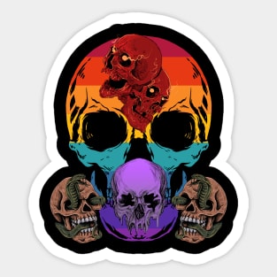 Colourful many Skelton Sticker